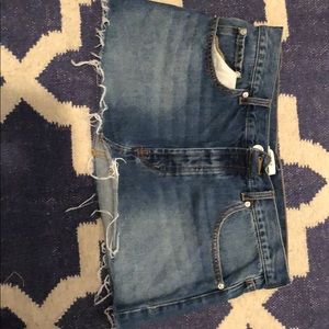 Jean mini skirt